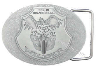エナメルのない個人化されたピューター/亜鉛合金の金属のベルリン ブランデンブルクのベルトの留め金（OEM 及び ODM）
