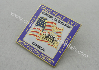 グレッグ PEALE SVP の模造堅いエナメルの折りえり Pin の真鍮材料、印刷を用いる金張り