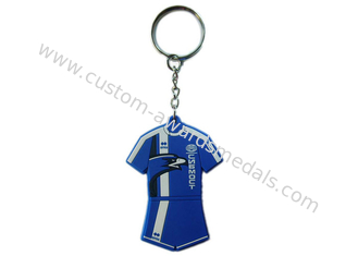 フットボール選手多彩なポリ塩化ビニール Keychain の袋のためのカスタマイズされたキー ホルダー