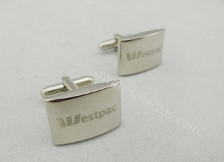 ESTPAC は亜鉛合金のカフスボタン、会社のための 21 の mm のレーザーによって刻まれるロゴを平方します