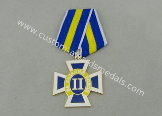 金張り注文賞メダルは浮出し印、軍隊がメダルを与えるリボン