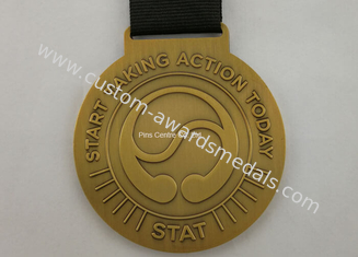 合金の記念品/名誉/賞のための真鍮のスポーツのリボン メダルを亜鉛でメッキして下さい