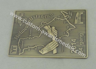 マラソン メダルは鋳造物亜鉛合金の骨董品真鍮のめっき 3D が付いている死にます