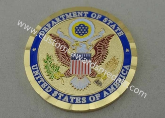 真鍮押された国務省は米国の軍隊のための個人化された硬貨死にます