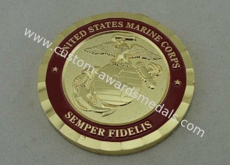 SEMPER FIDELIS のための米国の海兵隊の個人化された硬貨、2.0 インチの柔らかいエナメルおよび黄銅