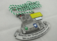 個人化された 3D 亜鉛合金の Waghausel の謝肉祭メダルは、メダル 2 色のコードおよびラインストーンが付いているダイ カスト