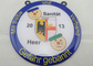 Gefahr Gebannt、平らのまたは二重側面によるステンレス鋼の Sanitat Karneval のシルク スクリーン印刷メダル