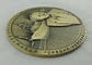 円形メダル 4.0mm SNS は両側 3D の旧式な真鍮のめっきによって鋳造物死にます