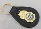 金張り、米国の代理店の革キー ホルダーの黄銅によって個人化される革 Keychains