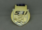 マラソンのリボン メダルはダイ カスト柔らかいエナメル、3D 金張りが付いている