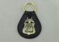 3D 骨董品の黄銅の紋章との個人化された革 Keychains を押すことを死んで下さい