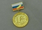総合的なエナメルおよび金張りの 32 の mm 賞のリボン メダル