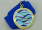 亜鉛合金ダイ カストによるハワイのカヌー クラブ リボン 3d メダルは金張りの