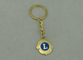 3D 設計黄銅はライオンのための金張り昇進の Keychain の柔らかいエナメルを押しました
