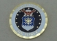 銅材料を持つ米国空軍のための個人化された硬貨 2.0 インチおよびダイヤモンドの切口の端