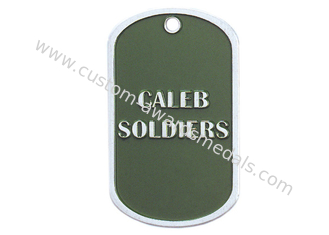 Caleb の兵士はドッグ タッグのネックレス、亜鉛合金のニッケル メッキの注文の軍のドッグ タッグを個人化しました
