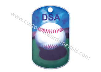 昇進のギフト DAS のオフセット印刷個人化された犬 ID の札、金属球の鎖が付いているアルミニウム