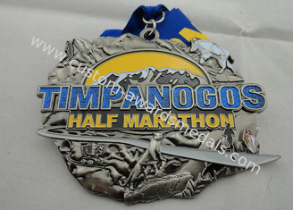 亜鉛合金はきらめきのダイ カストの鉄または黄銅または銅の Timpanogos の半分のマラソン メダル