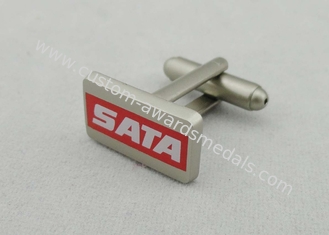 SATA 亜鉛合金の堅いエナメルのカフスボタン、クラブのための霧深い色刷 17 の mm の