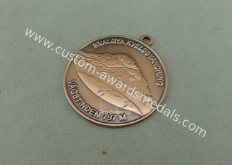 スポーツの旧式な銅はメダル真鍮材料が付いている鋳造物メダル3Dリボン死にます