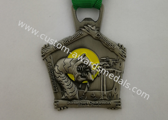 耐久の注文のスポーツの円形浮彫り、昇進賞のリボンの連続した競争メダル