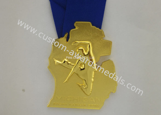 個人化されたエナメル メダル リボン、賞の空手メダルはダイ カスト