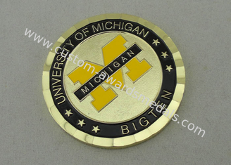 ミシガン州立大学 2.0 真鍮材料およびポリ塩化ビニールの袋袋が付いているインチによって個人化される硬貨
