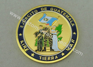 亜鉛合金による EJERCITO DE のグアテマラによって個人化される硬貨はダイ カストおよび金張り