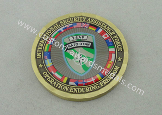 2.0 インチ ISAF NATO の OTAN によって個人化される硬貨はダイ カストおよび金張り