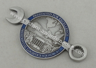 大統領兵站学の艦隊は硬貨を、完全な 3D 骨董品の銀のめっきの硬貨ダイ カストの個人化しました