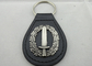 3D 亜鉛合金の紋章、旧式な銀製のめっきとのダイ カスト個人化された革 Keychains は