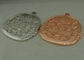 銅めっきはメダル エナメルなしで鋳造物メダル亜鉛合金 3D の空手死にます