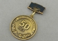 亜鉛合金注文賞メダルは旧式な金の倍の側面 3D の軍隊を要することを死にます
