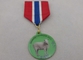 注文の鉄または黄銅または銅の記念品のギフト メダル、めっきしないでオフセット印刷のリボン メダル