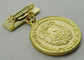 ブローチ、習慣を押す高い 3D および高い磨く黄銅は柔らかいエナメルが付いているメダルを与えます