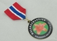 リボンが付いている 45mm の競争の習慣賞メダルは、加えられる、めっきエポキシ樹脂で接着しません