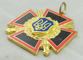 亜鉛合金の十字の Sward のエナメル メダル、模造堅いエナメル、金張り