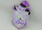 賞のための柔らかいエナメルとの紫色のリボン メダル ニッケル メッキ