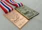 合金のリボン メダル 3d の記念物のための旧式な真鍮のめっきを亜鉛でメッキして下さい