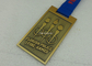 カスタマイズされた金3Dのマラソン メダルは、メダル、亜鉛合金が付いているリボンのエナメル メダル ダイ カストのスポーツ