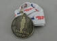 マラソンのスポーツ会合の印刷のリボン メダル骨董品の真鍮のめっき