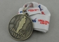 マラソンのスポーツ会合の印刷のリボン メダル骨董品の真鍮のめっき