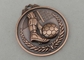 フットボールは設計鋳造物メダル 3D 45 の mm の旧式な銅めっき/反黄銅死にます