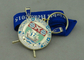 模造堅いエナメルが付いている Runcorn のロウイング クラブ メダルは、ダイ カストおよびニッケル メッキ
