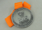長いリボン亜鉛合金ダイ カストが付いている国民大学シンガポール メダルは