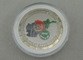 ISAF の軍の真鍮の硬貨の柔らかいエナメルをめっきする 2 つの調子 1.75 インチ